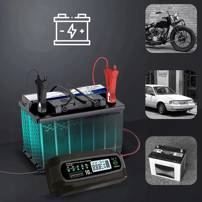 Automobilinis akumuliatorių įkroviklis su remonto funkcija 12V 24V 10A