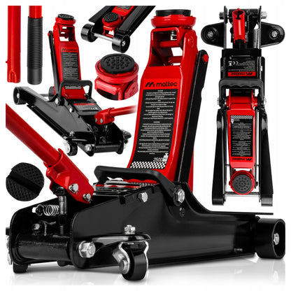 Automobilinis domkratas „žaba“ žemo profilio hidraulinis 385 mm 2,5 t