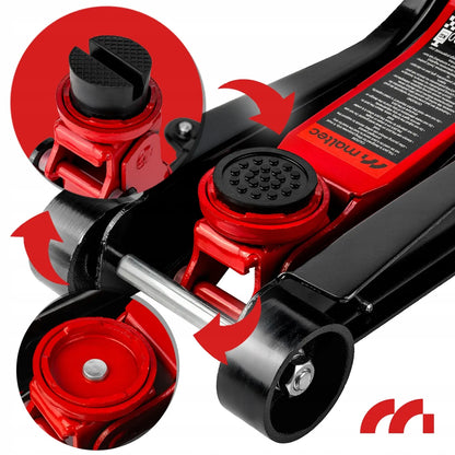 Automobilinis domkratas „žaba“ žemo profilio hidraulinis 385 mm 2,5 t