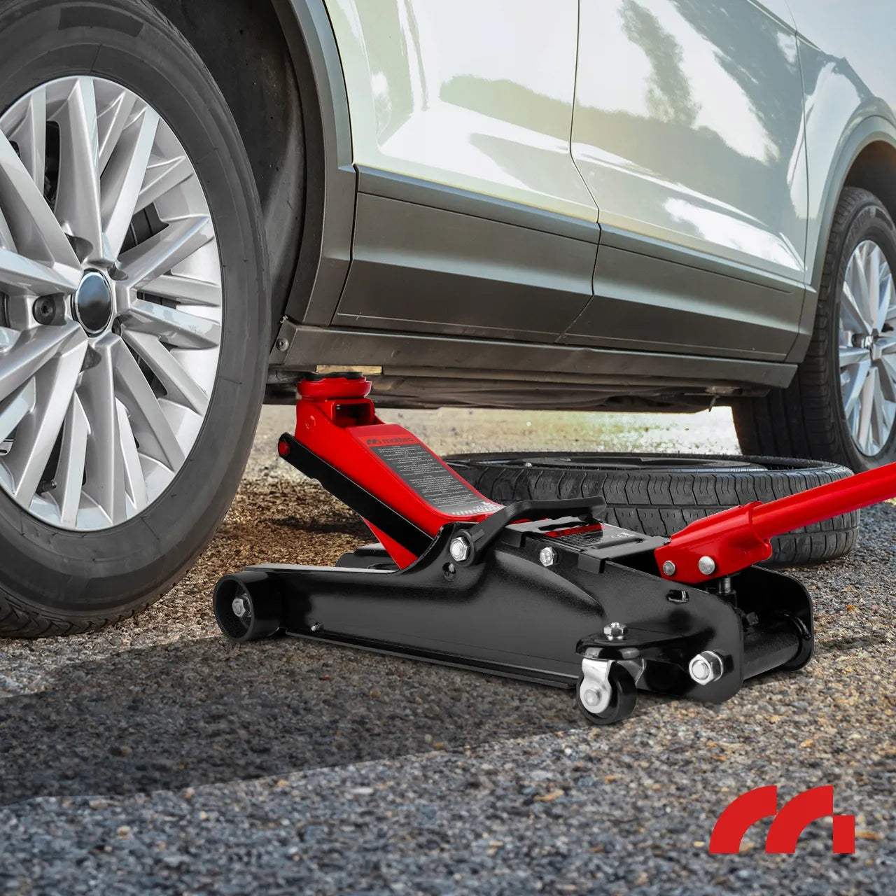 Automobilinis domkratas „žaba“ žemo profilio hidraulinis 385 mm 2,5 t