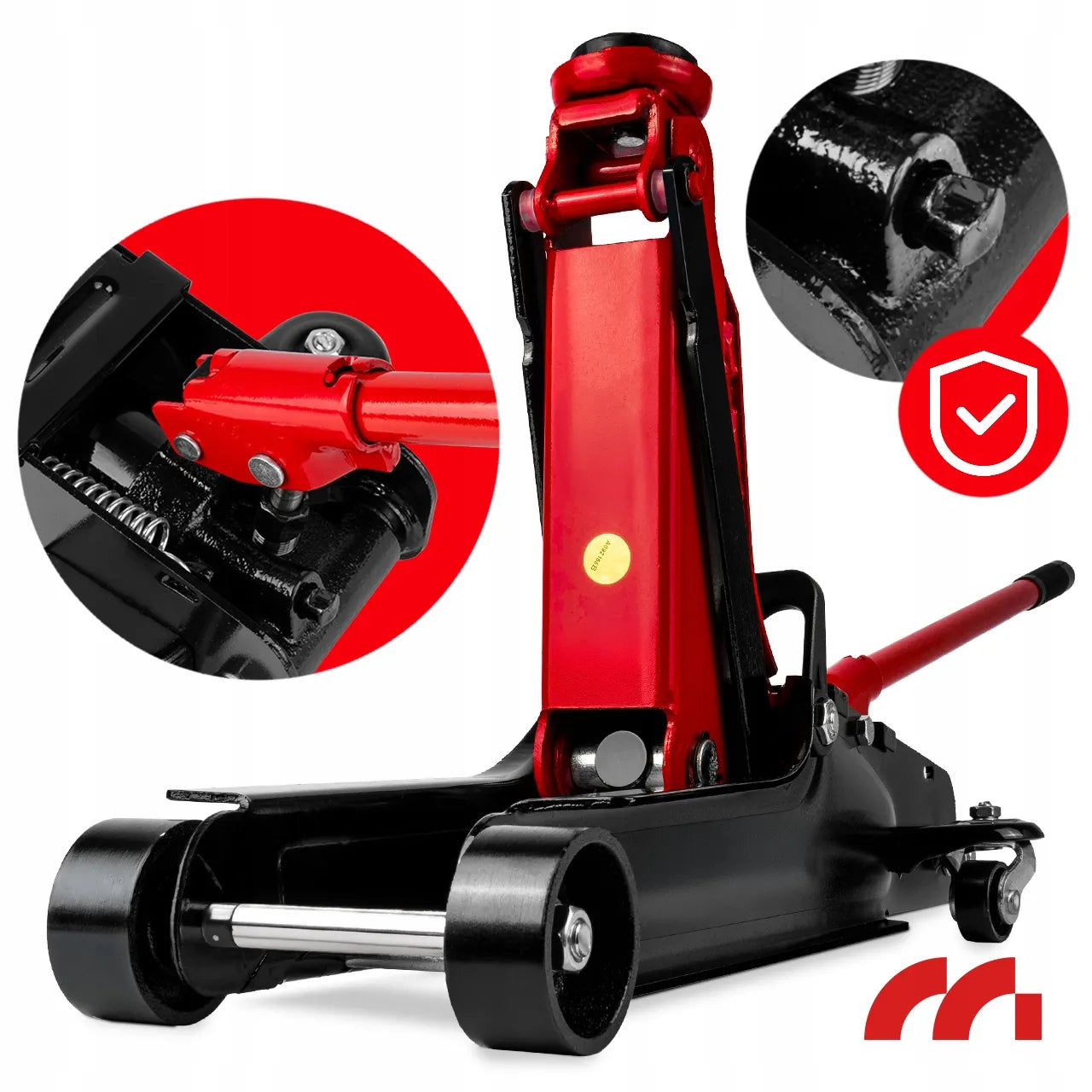 Automobilinis domkratas „žaba“ žemo profilio hidraulinis 385 mm 2,5 t