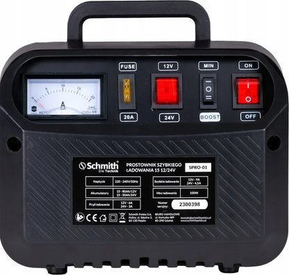 Automobilinis greitojo įkrovimo įkroviklis Schmith 12/24V