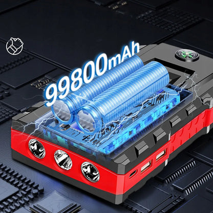 Automobilinis jump starteris 99800mAh boosteris maitinimo bankas 12V 600A