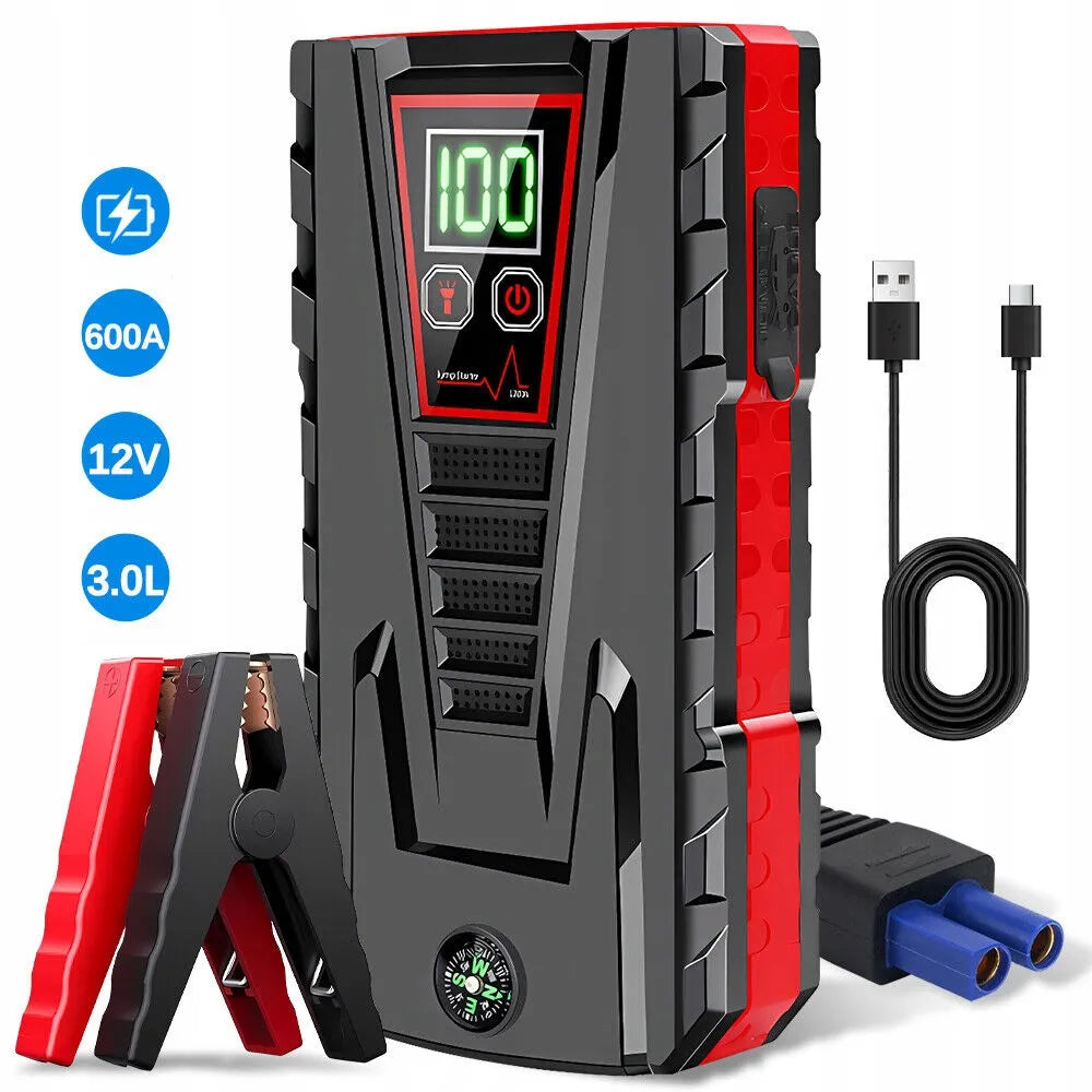 Automobilinis jump starteris 99800mAh boosteris maitinimo bankas 12V 600A