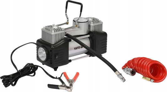 Automobilinis kompresorius su LED lempute 12V YATO YT-73462