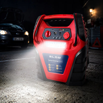 Automobilinis paleidiklis Jump Starter 5-in-1, 20000 mAh, 12V, kompresorius, „powerbank“