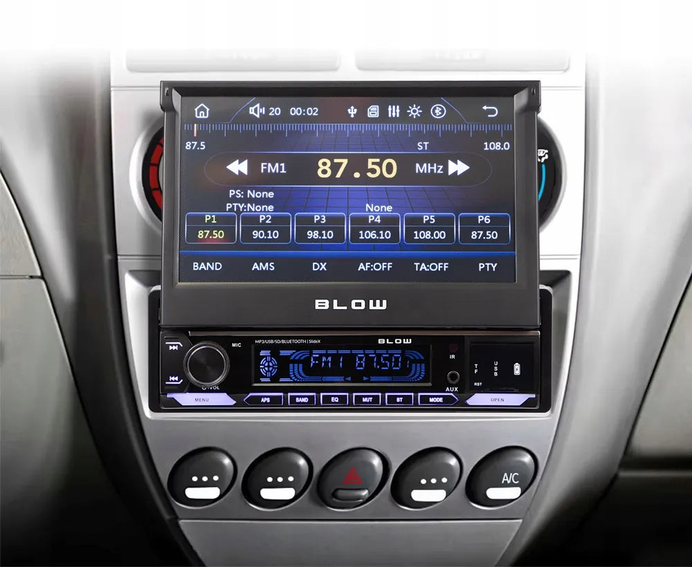 Automobilinis radijas 1-DIN 7 colių ištraukiamas jutiklinis ekranas CarPlay Android Auto