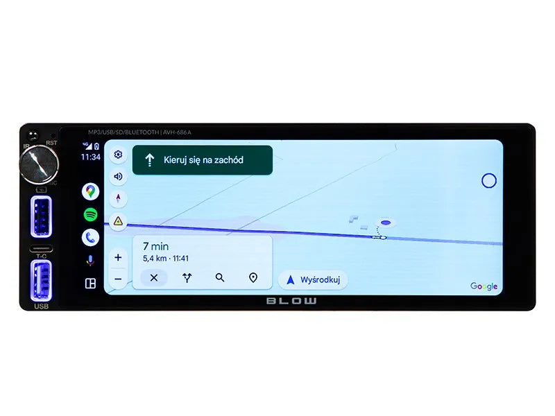 Automobilinis radijas BLOW AVH686A 1-DIN jutiklinis 6.86" Bluetooth CarPlay Android Auto