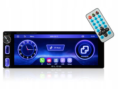 Automobilinis radijas BLOW AVH686A 1-DIN jutiklinis 6.86" Bluetooth CarPlay Android Auto