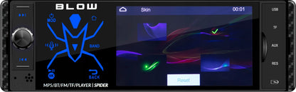 Automobilinis radijas BLOW Spider 1-DIN Bluetooth USB SD AUX jutiklinis 4 colių ekranas