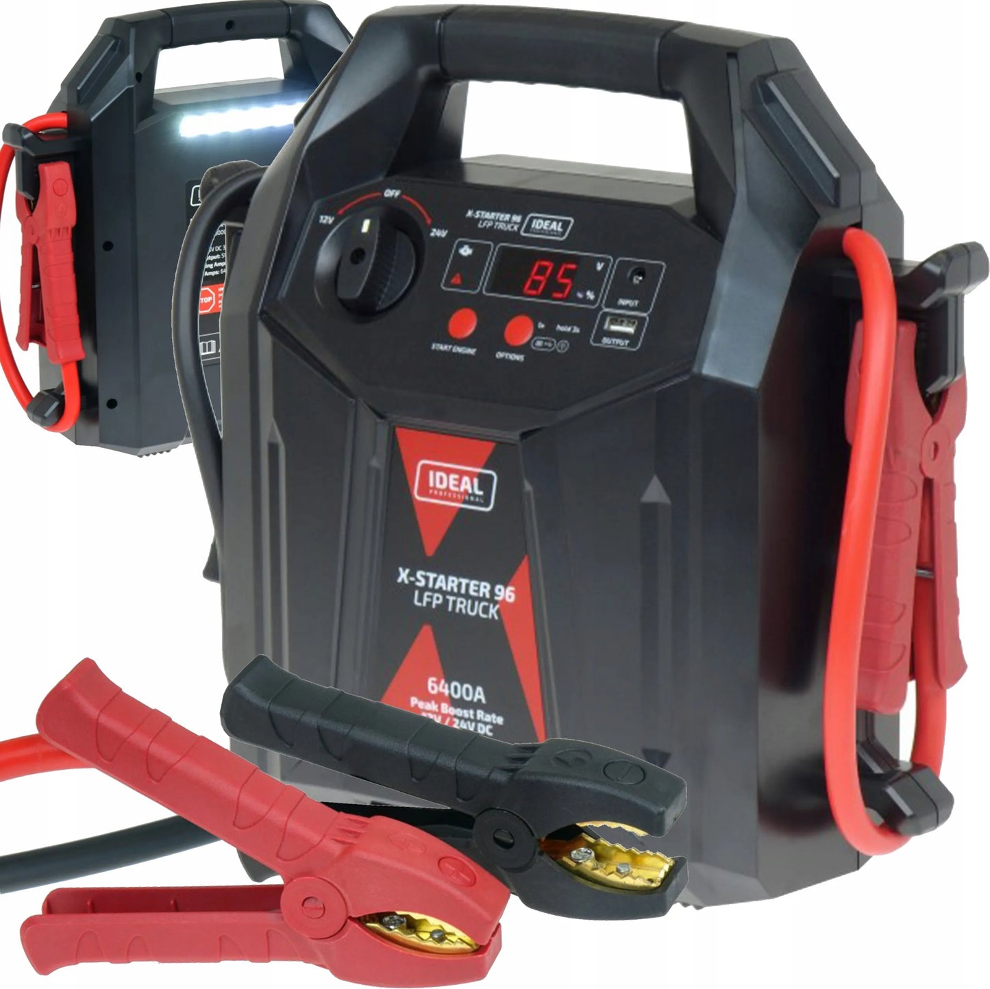 Automobilinis užvediklis Jump Starter Booster 12V 24V LiFePO4 IDEAL X-STARTER 96 TRUCK