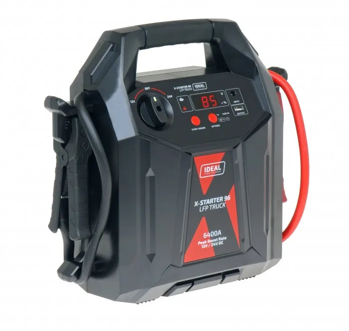 Automobilinis užvediklis Jump Starter Booster 12V 24V LiFePO4 IDEAL X-STARTER 96 TRUCK