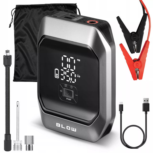 Automobilinis užvedimo įrenginys BLOW AP02 Jump Starter, kompresorius, powerbank 9000mAh