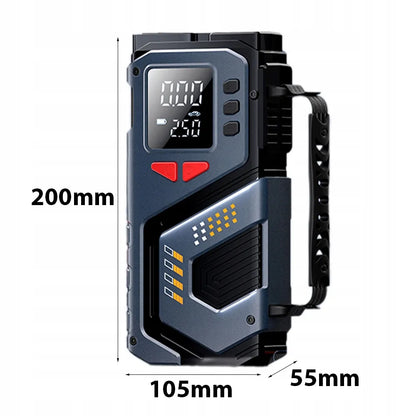 Automobilinis užvedimo įrenginys „Booster Jump Starter“ 8000mAh PowerBank kompresorius LED