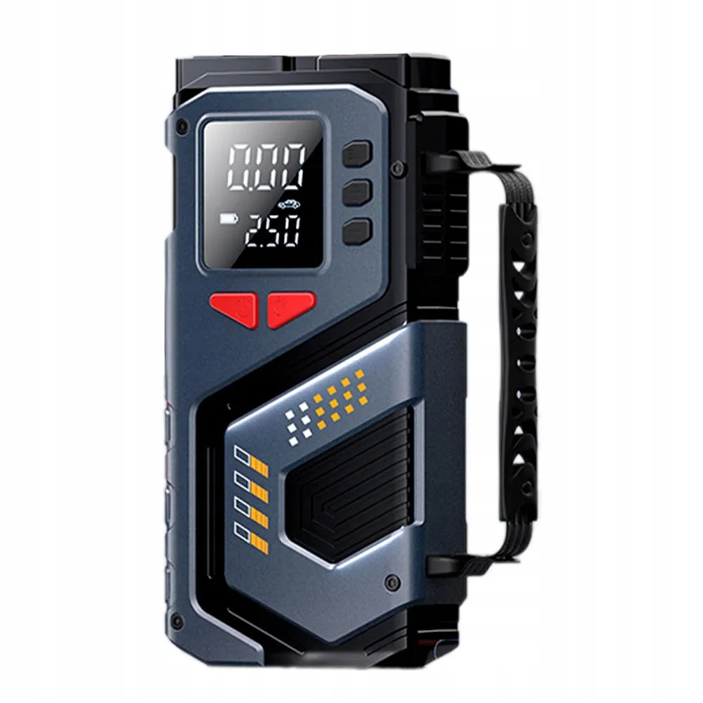 Automobilinis užvedimo įrenginys „Booster Jump Starter“ 8000mAh PowerBank kompresorius LED