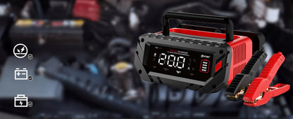 Automobilio akumuliatoriaus įkroviklis HTRC 12 V/24 V, 20 A