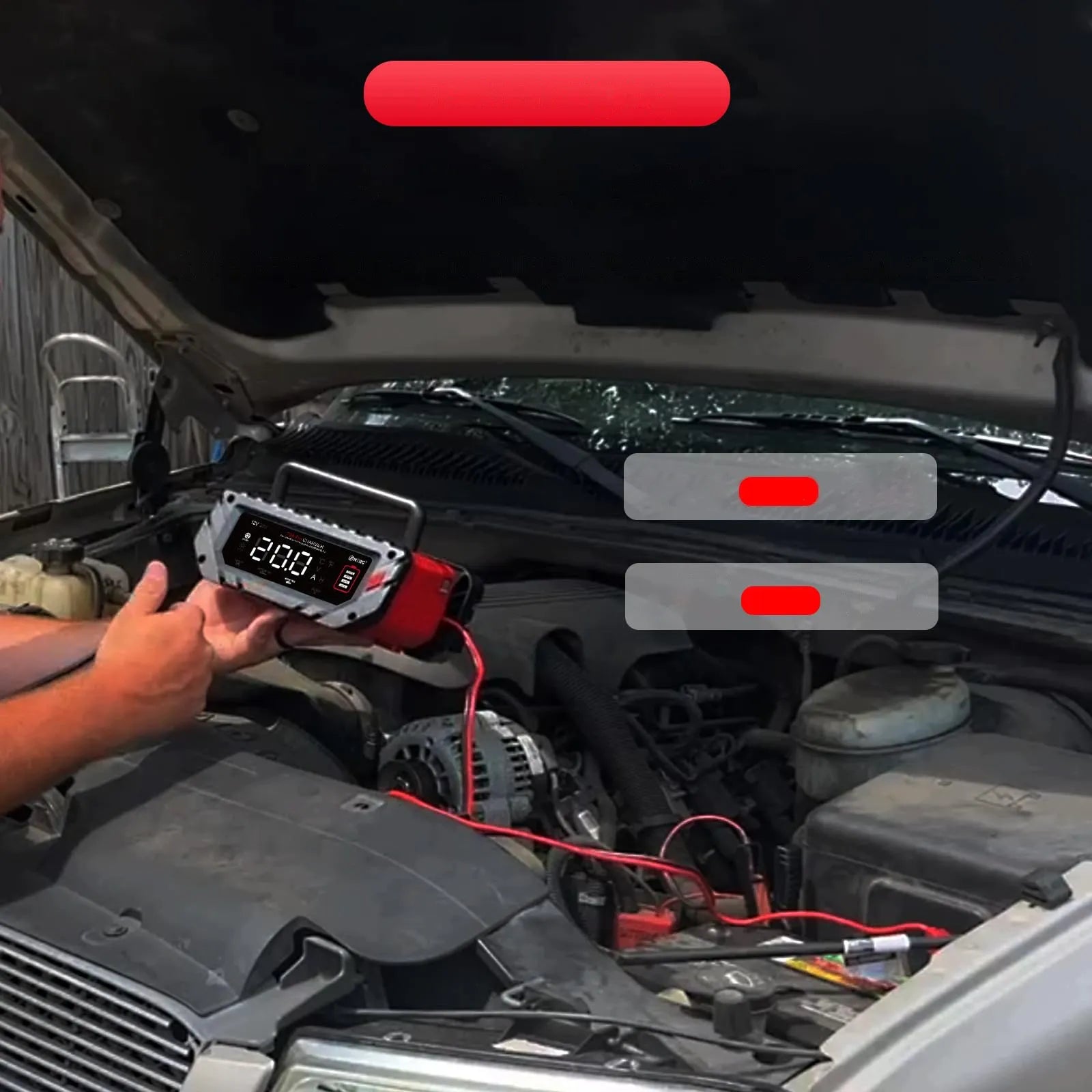 Automobilio akumuliatoriaus įkroviklis HTRC 12 V/24 V, 20 A