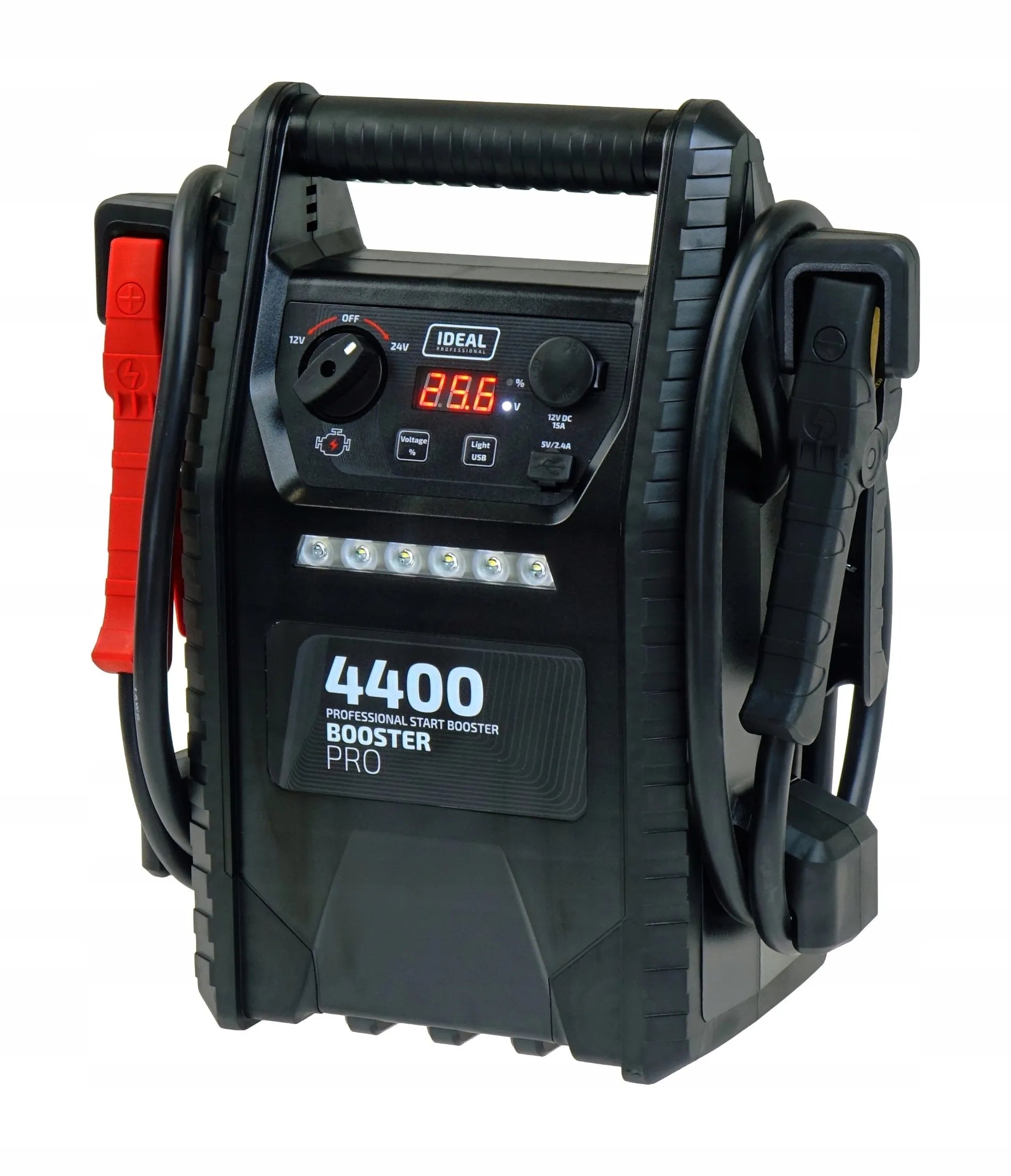 Automobilio užvedimo įrenginys BOOSTER IDEAL 4400 A 12/24V 230V