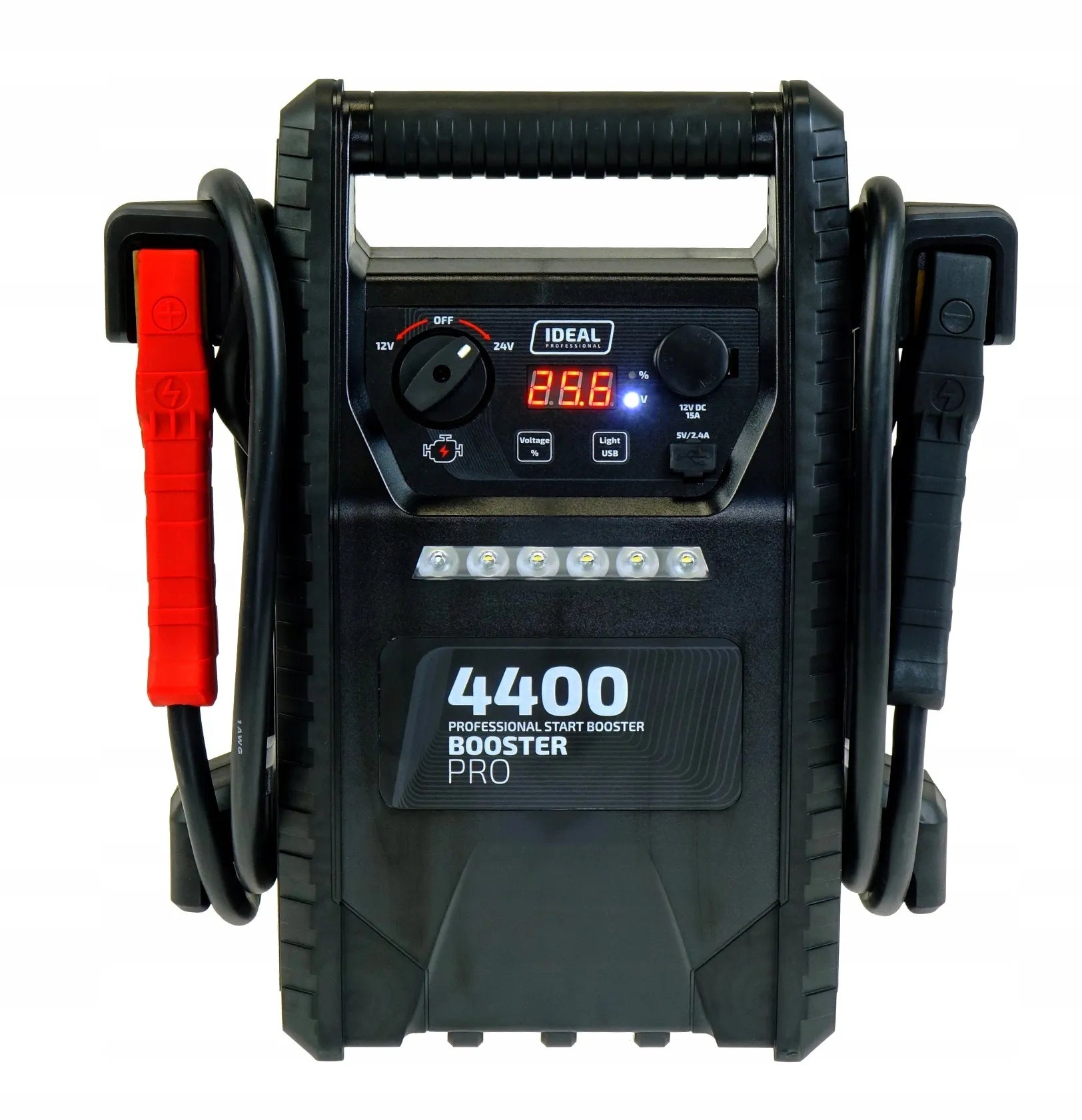 Automobilio užvedimo įrenginys BOOSTER IDEAL 4400 A 12/24V 230V