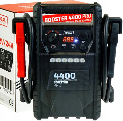 Automobilio užvedimo įrenginys BOOSTER IDEAL 4400 A 12/24V 230V