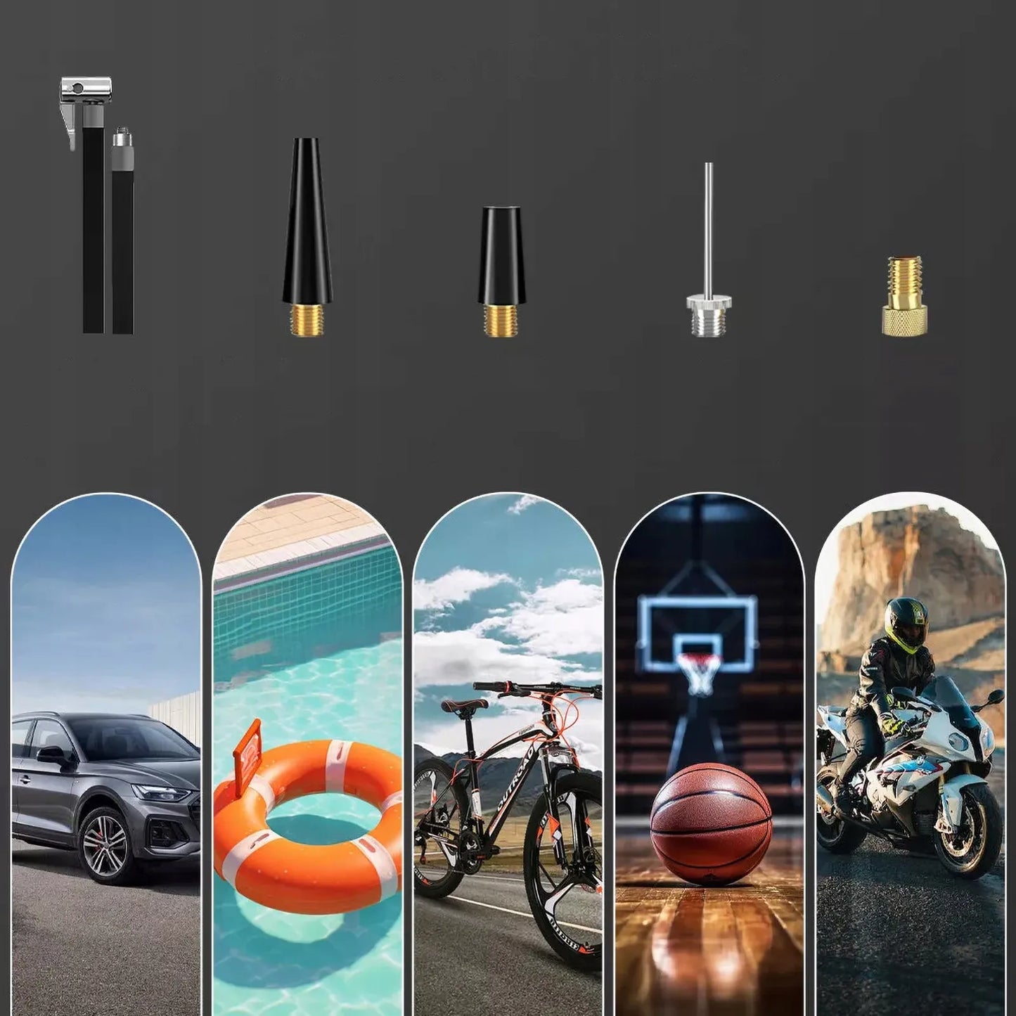 Automobilio užvedimo įrenginys su „power bank“ 12V ir išmaniuoju kompresoriumi