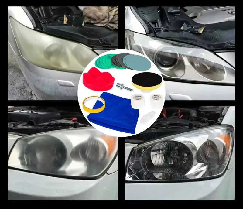Automobilių žibintų valymo, poliravimo ir atnaujinimo rinkinys