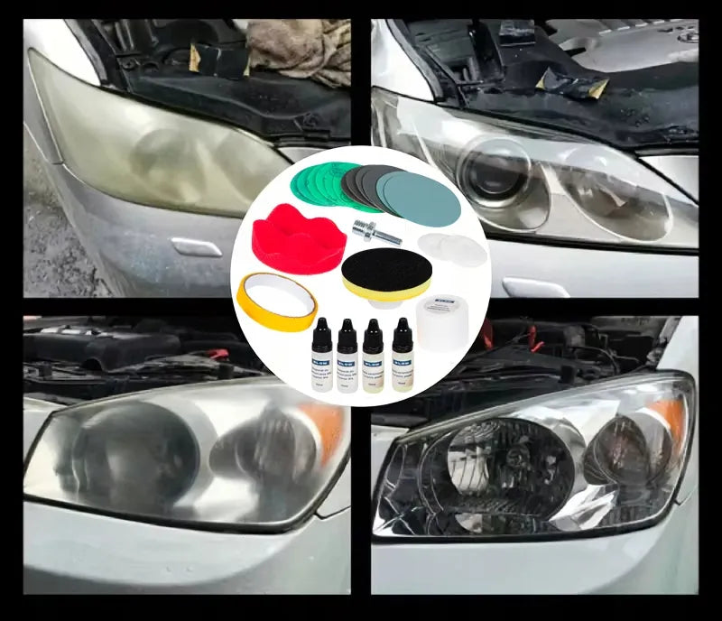 Automobilių žibintų valymo, poliravimo ir atnaujinimo rinkinys