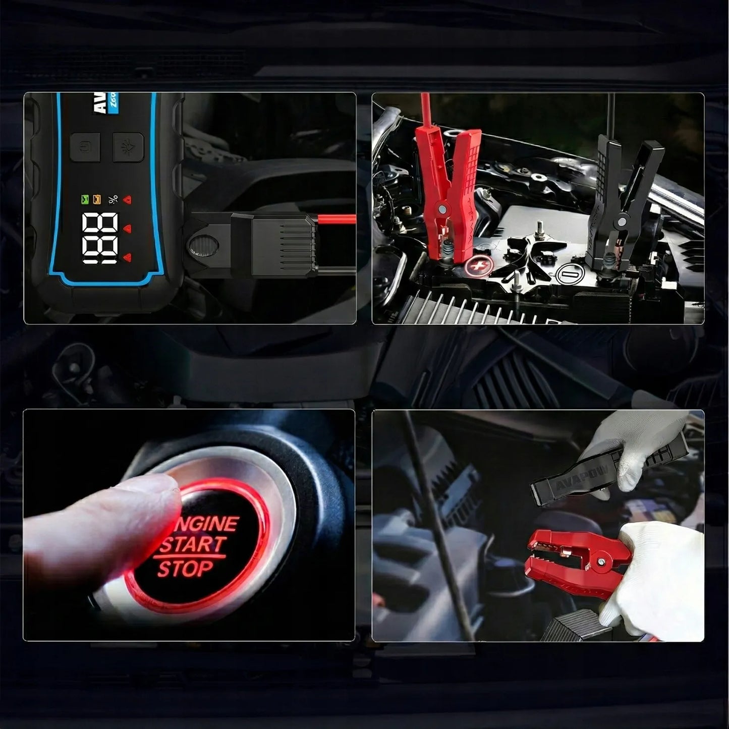 AVAPOW E5 PRO automobilinis paleidiklis 12V 12000 mAh 2000A
