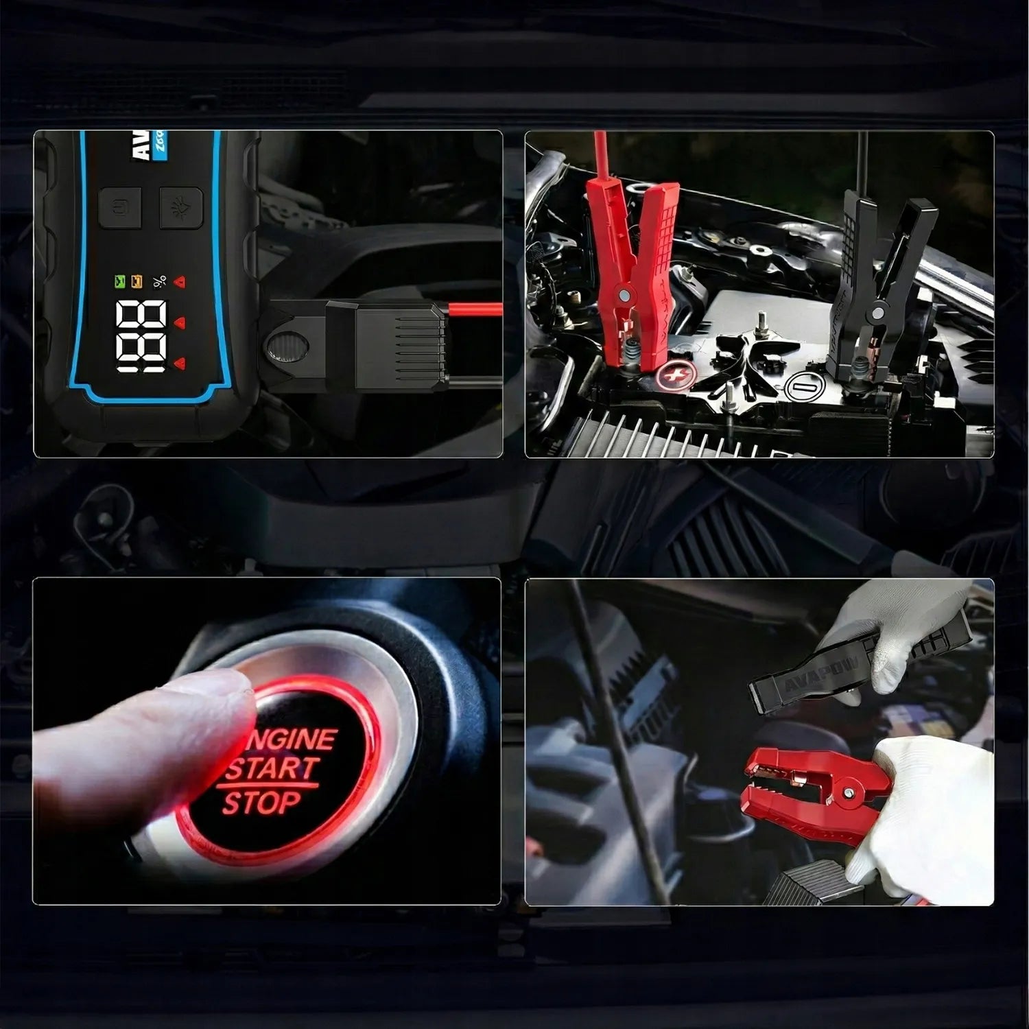 AVAPOW E5 PRO automobilinis paleidiklis 12V 12000 mAh 2000A