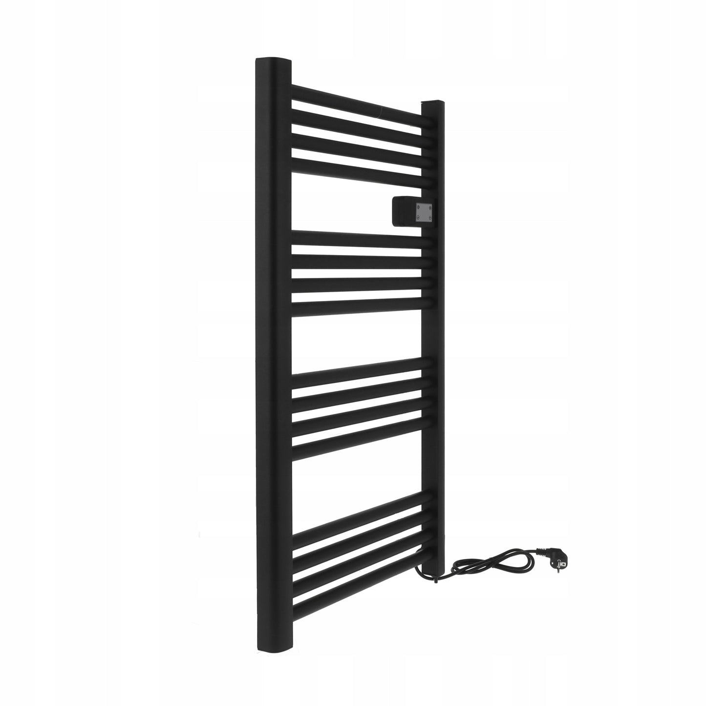 ELEKTRINIS VONIOS GYVATUKAS radiatorius programuojamas termostatas JUODAS 500W