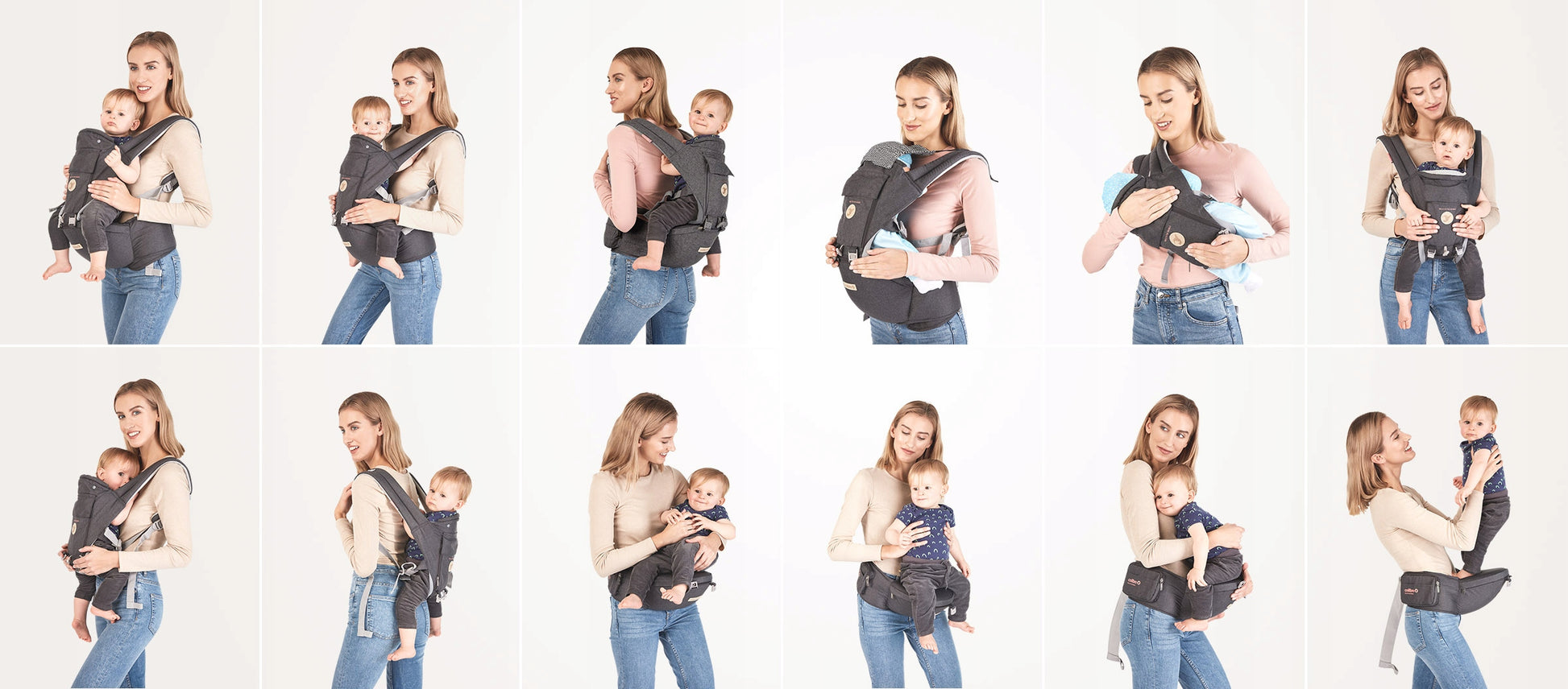 Kengūrinėnešynėlė HONEY 12in1 iki 18 kg vaiko svorio