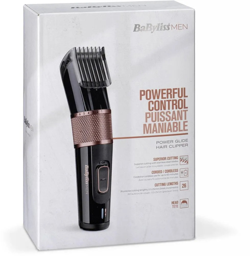 „BaByliss E974E Power Glide“ plaukų kirpimo mašinėlė, 0,5–25 mm