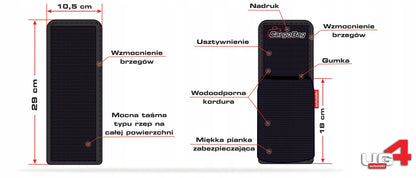 Bagažinės organizavimo krepšio ir automobilinio gesintuvo dėklo rinkinys su „Velcro“ tvirtinimu