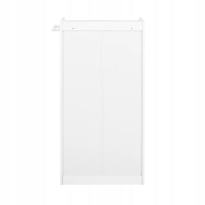 Balta batų spintelė su 3 stalčiais, prieškambario komoda 55x30x112cm FSR108-W