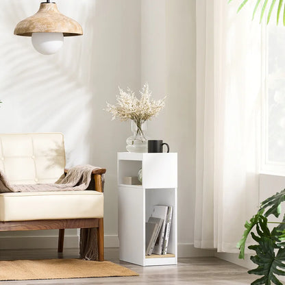 Balta naktinė spintelė „SoBuy“ su lentyna, 20 × 60 × 35 cm, FBT171-WN