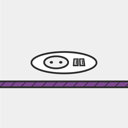 Baltas įleidžiamas apvalus stalviršio lizdas Spacetronik su USB A ir USB C jungtimis