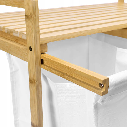 Bambukinis skalbinių arba žaislų krepšys Gockowiak HANOI, 2 skyriai