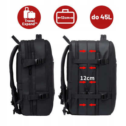 Bange TravelExpand™ kelioninė kuprinė 45L nešiojamam kompiuteriui su USB