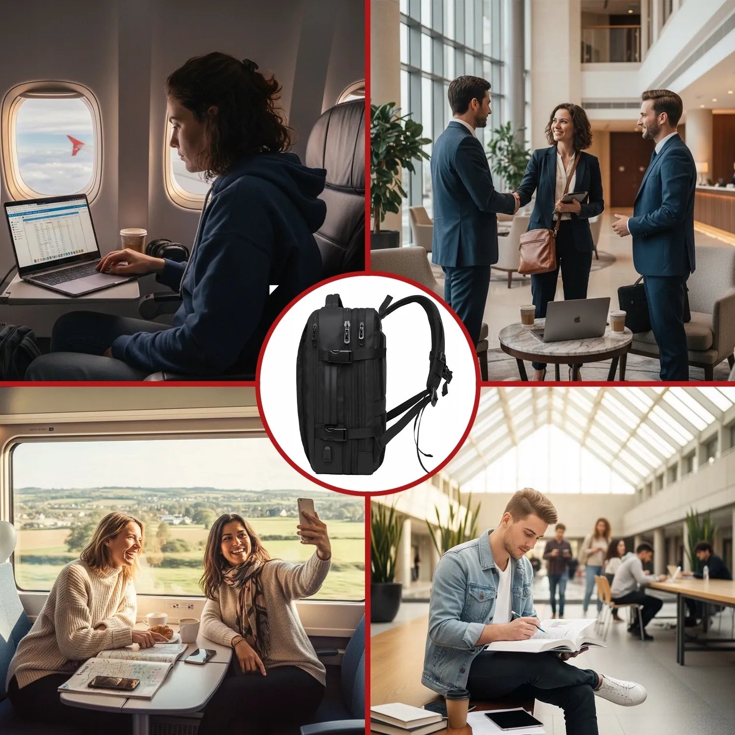 Bange TravelExpand™ kelioninė kuprinė 45L nešiojamam kompiuteriui su USB