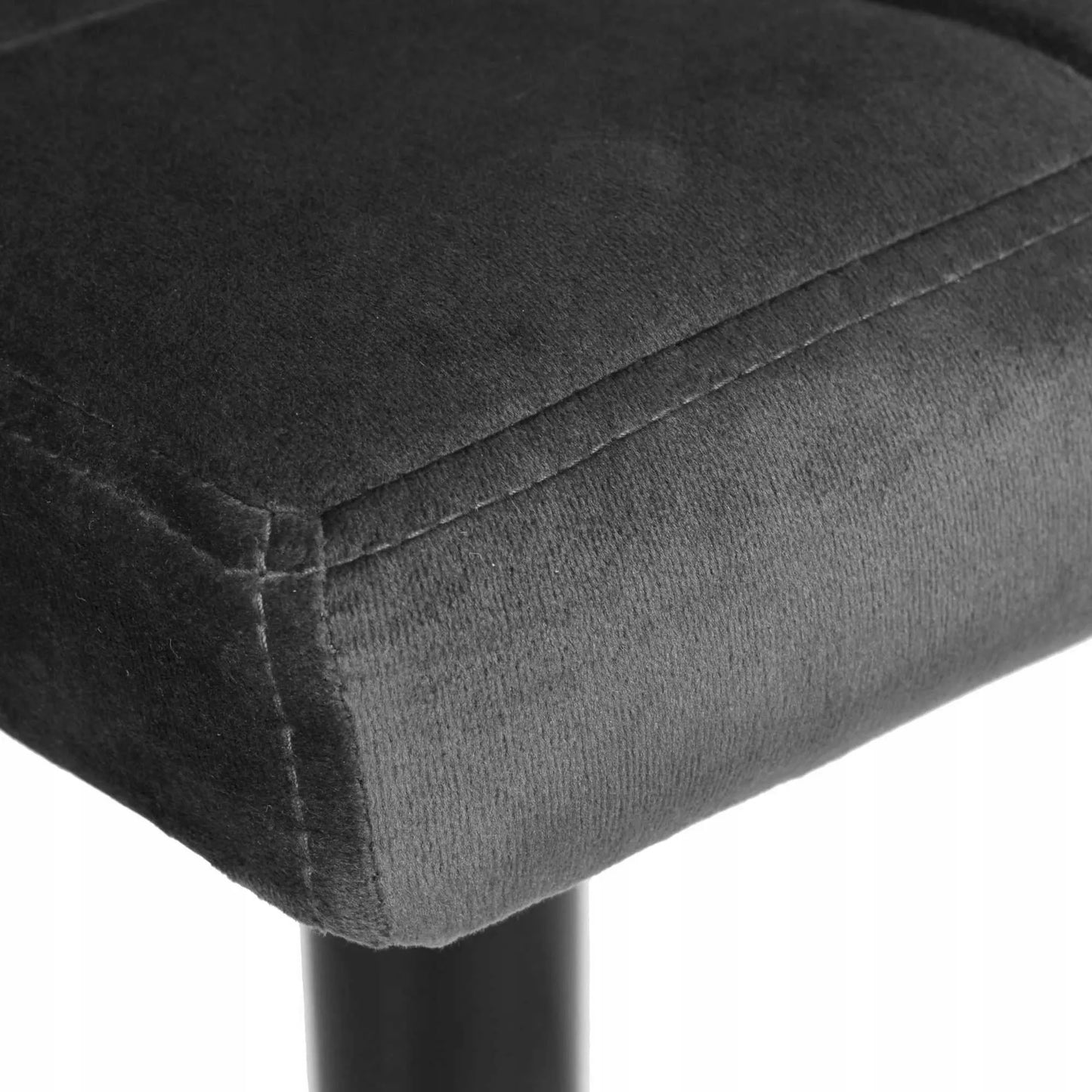 Baro kėdė Arako Black grafito spalvos aksominė