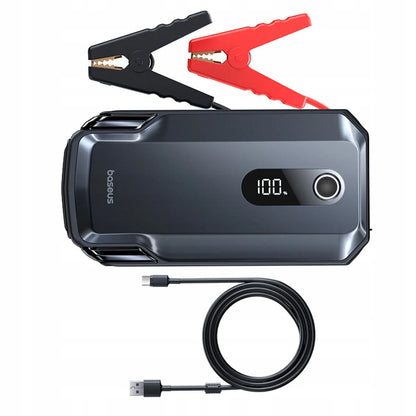 BASEUS automobilinis paleidėjas (Jump Starter) 20000 mAh 12V 8000A su gnybtais ir žibintuvėliu
