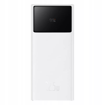 BASEUS EnerFill FP41 30000mAh 22.5W nešiojamas įkroviklis su USB-C laidu - baltas