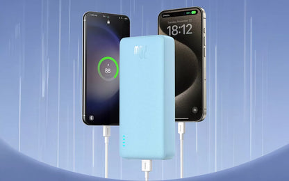 BASEUS išorinė baterija (power bank) su greituoju įkrovimu 20000mAh 20W USB-C USB-A su laidu