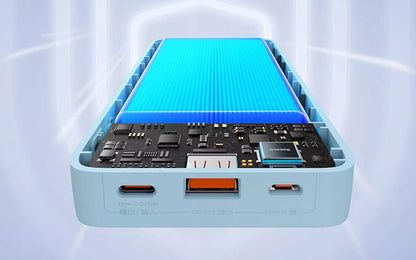 BASEUS išorinė baterija (power bank) su greituoju įkrovimu 20000mAh 20W USB-C USB-A su laidu