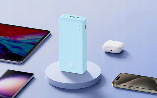 BASEUS išorinė baterija (power bank) su greituoju įkrovimu 20000mAh 20W USB-C USB-A su laidu