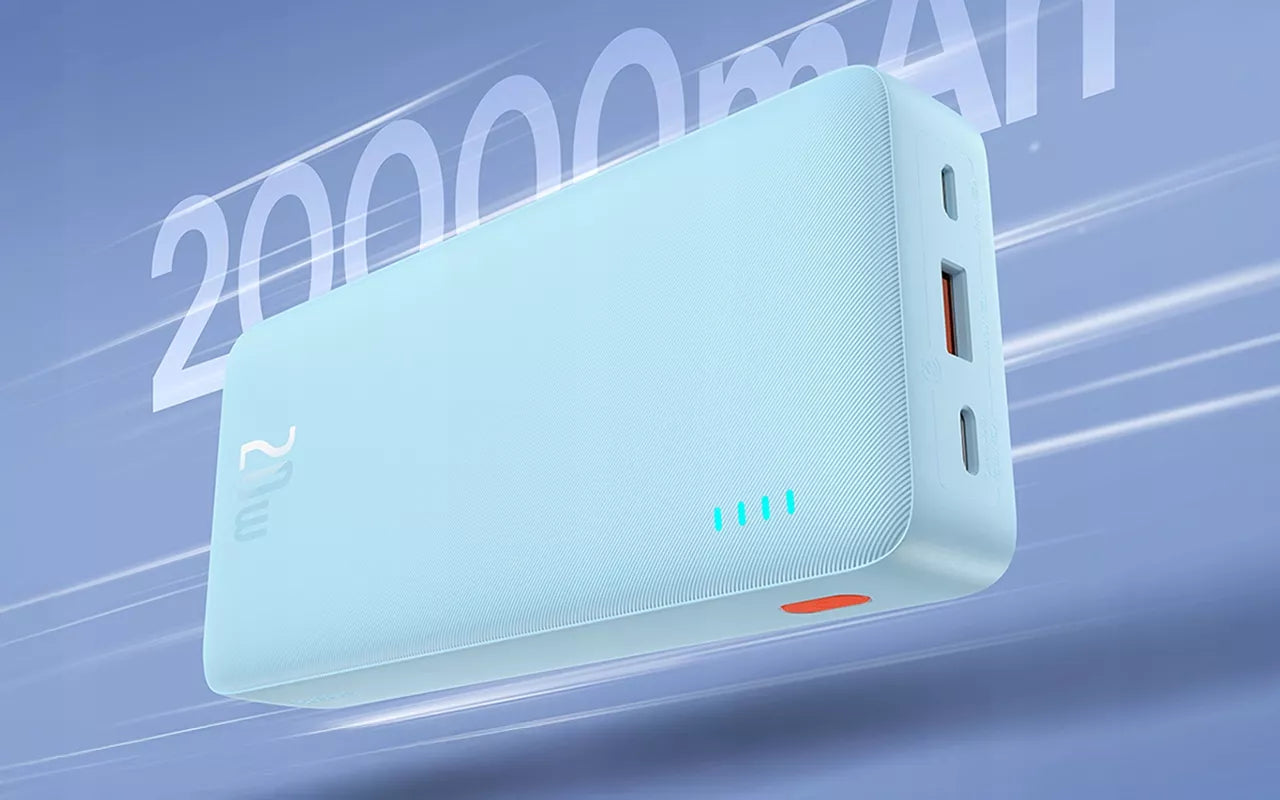 BASEUS išorinė baterija (power bank) su greituoju įkrovimu 20000mAh 20W USB-C USB-A su laidu