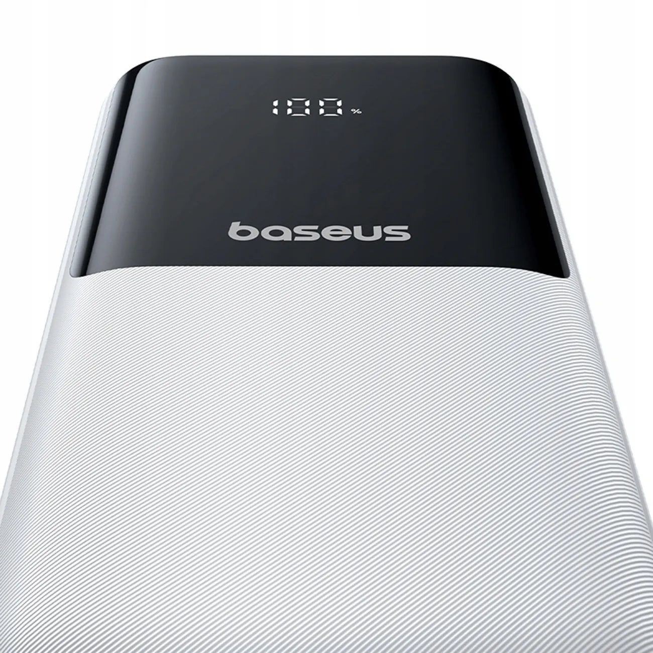Baseus Lipow 20000 mAh 22.5W galios bankas su integruotais USB-C ir Lightning laidais – baltas