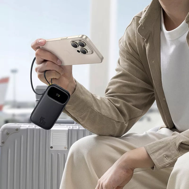 BASEUS spartusis „Power Bank“ 20000mAh PD 45W USB-C Lightning galingas ir saugus