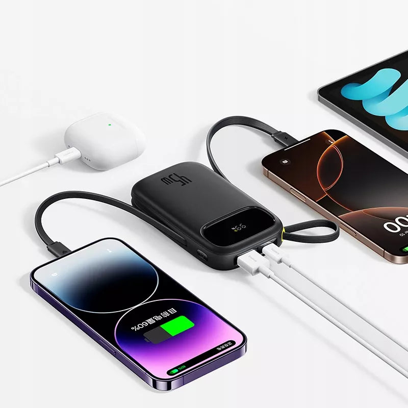 BASEUS spartusis „Power Bank“ 20000mAh PD 45W USB-C Lightning galingas ir saugus