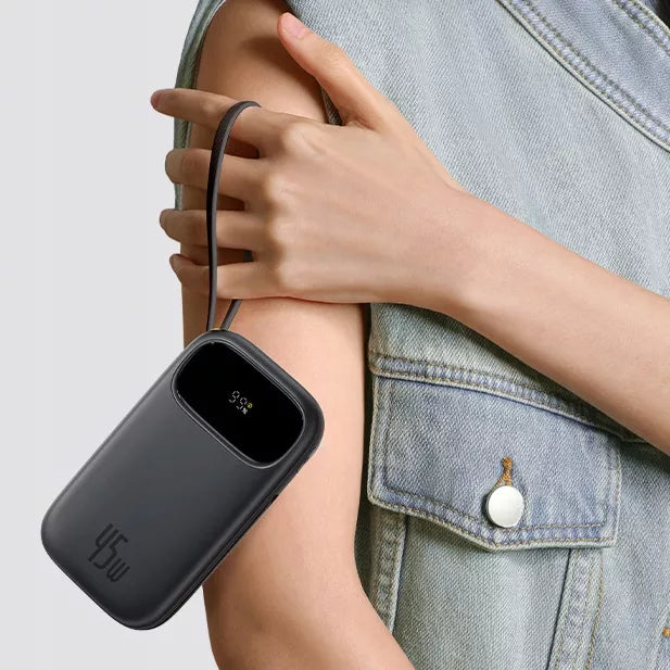 BASEUS spartusis „Power Bank“ 20000mAh PD 45W USB-C Lightning galingas ir saugus